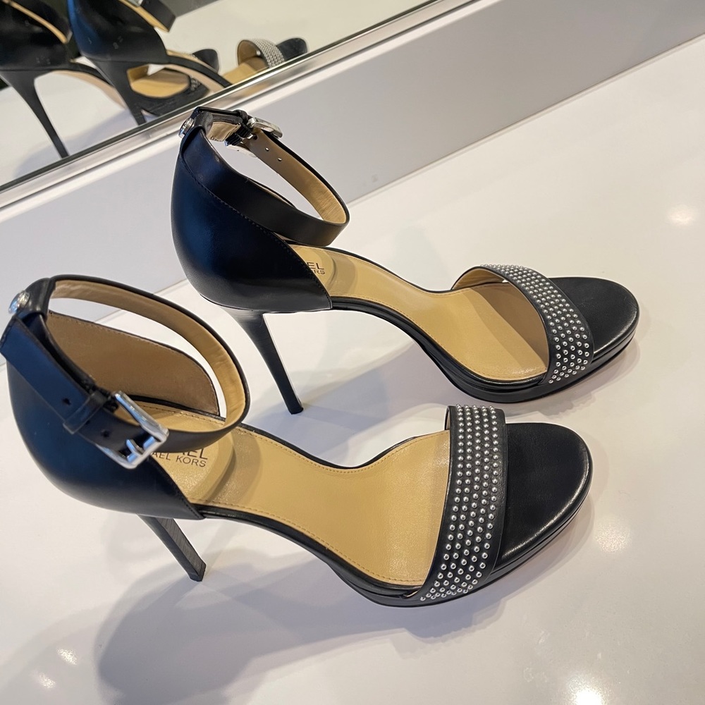 Michael Kors leather studded platform heels